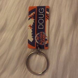 Keychain personalized Doug Mets mlb logo